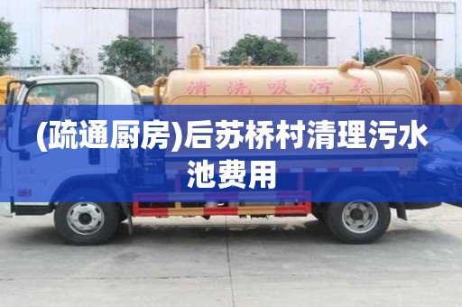 (疏通廚房)后蘇橋村清理污水池費用