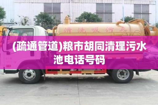 (疏通管道)糧市胡同清理污水池電話號碼