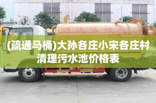(疏通馬桶)大孫各莊小宋各莊村清理污水池價格表