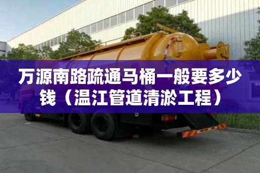 萬源南路疏通馬桶一般要多少錢（溫江管道清淤工程）