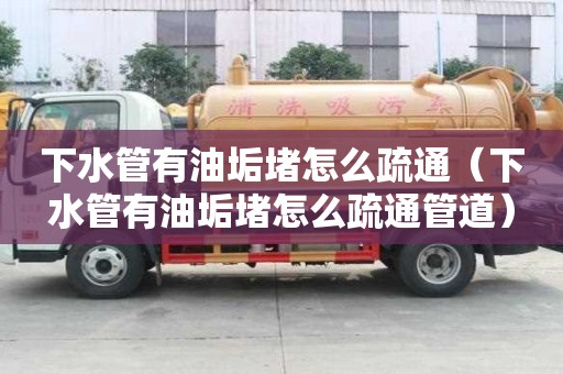 下水管有油垢堵怎么疏通（下水管有油垢堵怎么疏通管道）
