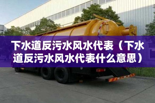 下水道反污水風水代表（下水道反污水風水代表什么意思）