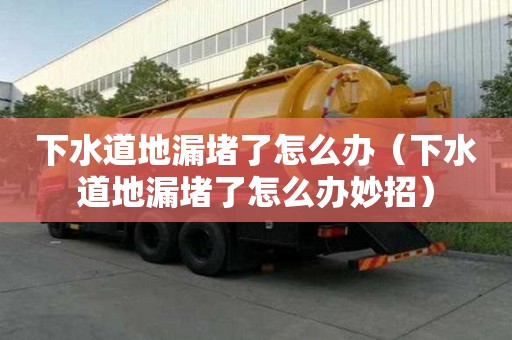 下水道地漏堵了怎么辦（下水道地漏堵了怎么辦妙招）
