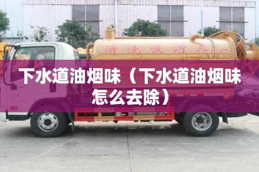 下水道油煙味（下水道油煙味怎么去除）