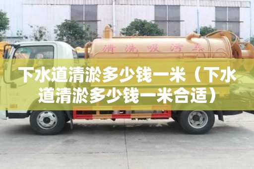 下水道清淤多少錢一米（下水道清淤多少錢一米合適）