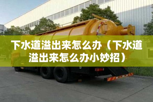 下水道溢出來怎么辦（下水道溢出來怎么辦小妙招）
