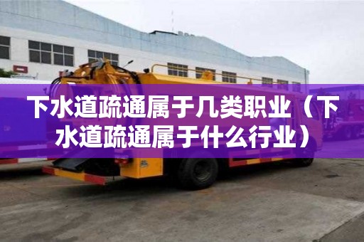 下水道疏通屬于幾類職業（下水道疏通屬于什么行業）