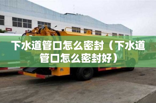 下水道管口怎么密封（下水道管口怎么密封好）