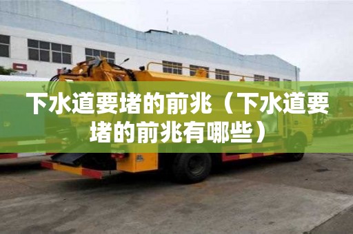 下水道要堵的前兆（下水道要堵的前兆有哪些）