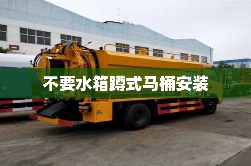 不要水箱蹲式馬桶安裝