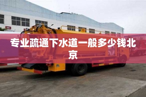 專業(yè)疏通下水道一般多少錢北京