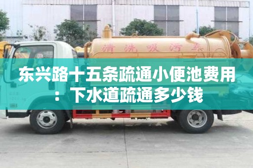 東興路十五條疏通小便池費(fèi)用：下水道疏通多少錢