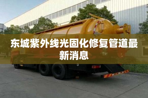 東城紫外線光固化修復管道最新消息