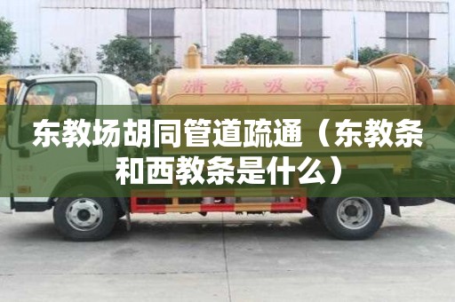 東教場胡同管道疏通（東教條和西教條是什么）