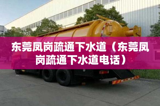 東莞鳳崗疏通下水道（東莞鳳崗疏通下水道電話）