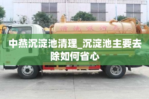 中燕沉淀池清理_沉淀池主要去除如何省心