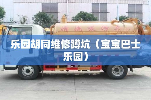 樂(lè)園胡同維修蹲坑（寶寶巴士樂(lè)園）