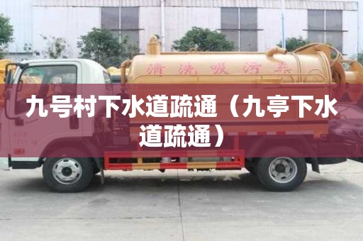 九號村下水道疏通（九亭下水道疏通）