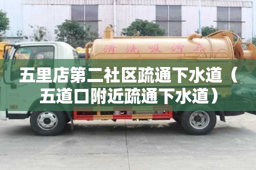五里店第二社區(qū)疏通下水道（五道口附近疏通下水道）