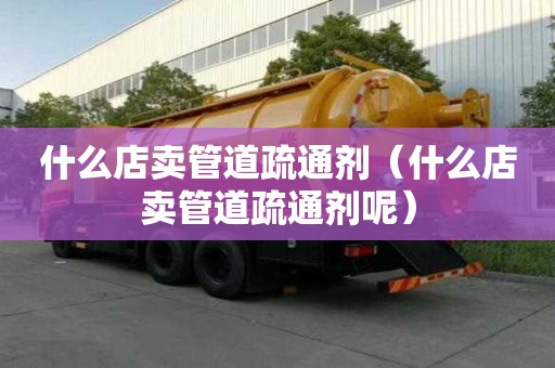 什么店賣管道疏通劑（什么店賣管道疏通劑呢）