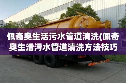 佩奇奧生活污水管道清洗(佩奇奧生活污水管道清洗方法技巧)
