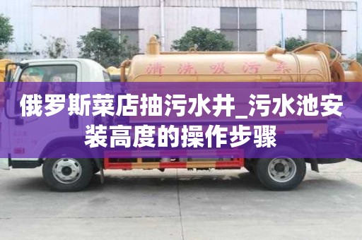 俄羅斯菜店抽污水井_污水池安裝高度的操作步驟