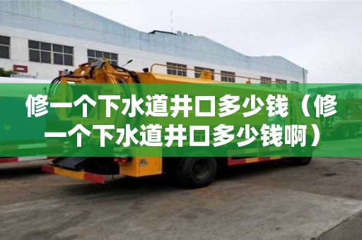 修一個下水道井口多少錢（修一個下水道井口多少錢啊）