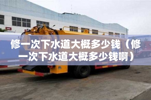 修一次下水道大概多少錢（修一次下水道大概多少錢啊）