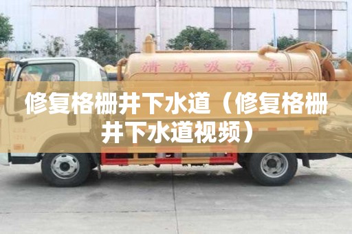 修復格柵井下水道（修復格柵井下水道視頻）