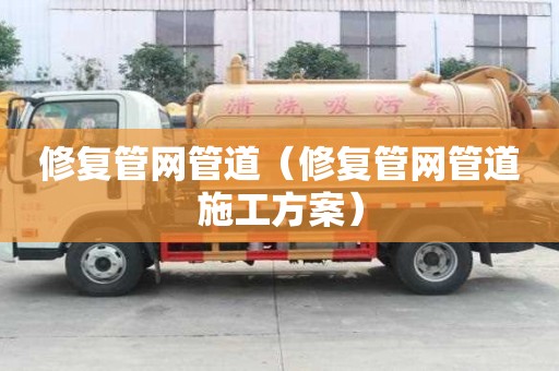 修復管網管道（修復管網管道施工方案）