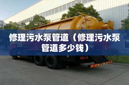 修理污水泵管道（修理污水泵管道多少錢）