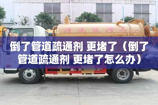 倒了管道疏通劑 更堵了（倒了管道疏通劑 更堵了怎么辦）