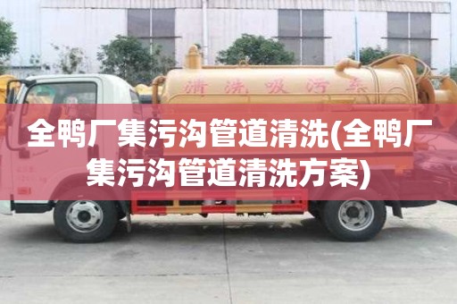全鴨廠集污溝管道清洗(全鴨廠集污溝管道清洗方案)