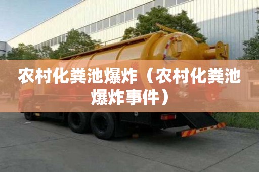 農村化糞池爆炸（農村化糞池爆炸事件）