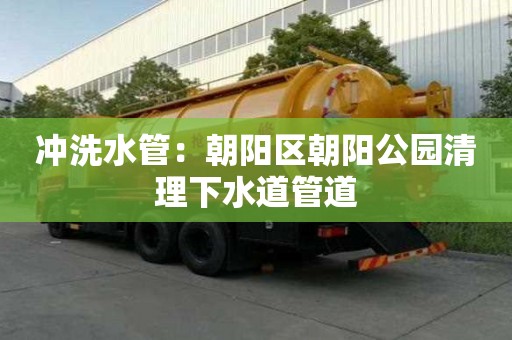 沖洗水管：朝陽區朝陽公園清理下水道管道