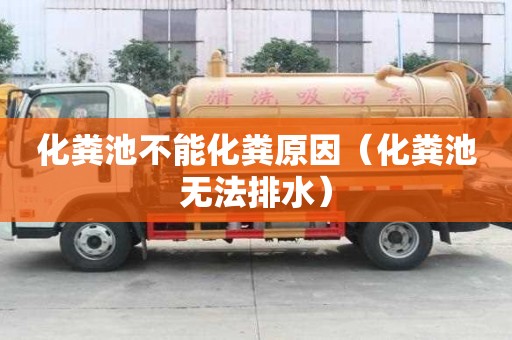 化糞池不能化糞原因（化糞池無法排水）