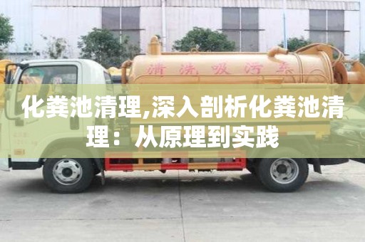 化糞池清理,深入剖析化糞池清理：從原理到實踐