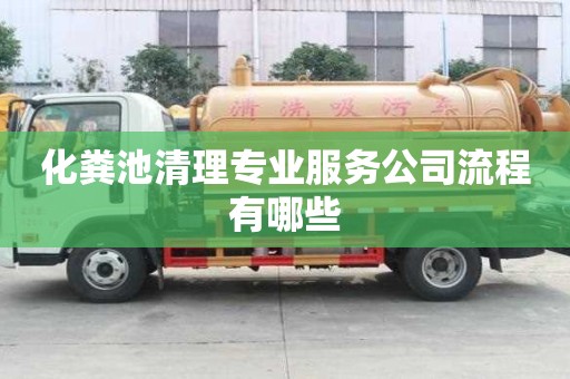 化糞池清理專業(yè)服務(wù)公司流程有哪些