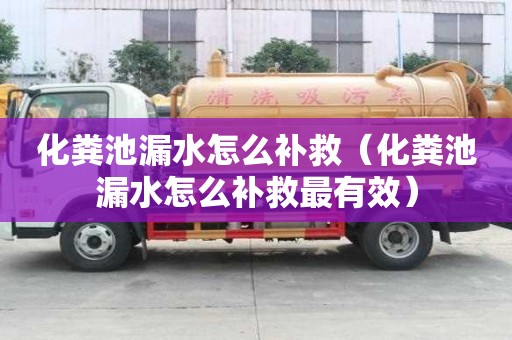 化糞池漏水怎么補救（化糞池漏水怎么補救最有效）