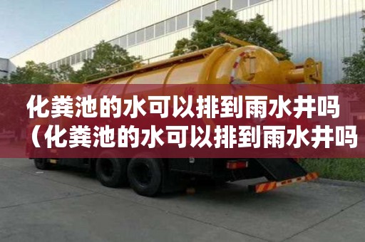 化糞池的水可以排到雨水井嗎（化糞池的水可以排到雨水井嗎視頻）