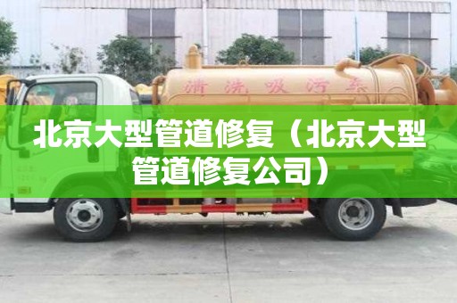 北京大型管道修復(fù)（北京大型管道修復(fù)公司）