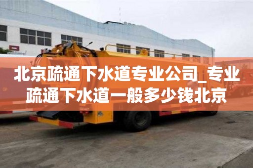 北京疏通下水道專業公司_專業疏通下水道一般多少錢北京