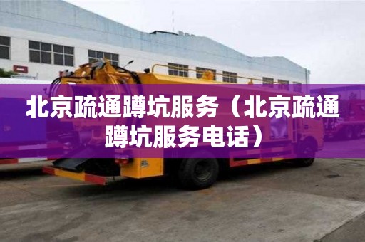 北京疏通蹲坑服務（北京疏通蹲坑服務電話）