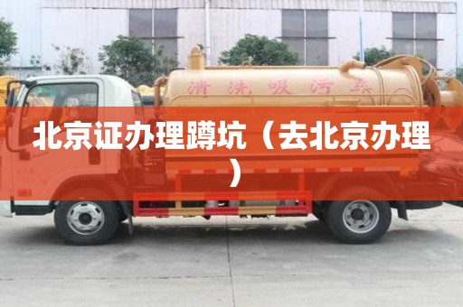 北京證辦理蹲坑（去北京辦理）