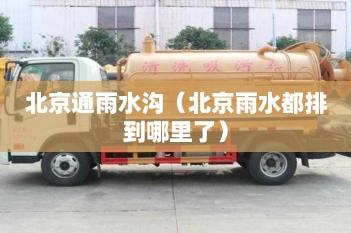 北京通雨水溝（北京雨水都排到哪里了）