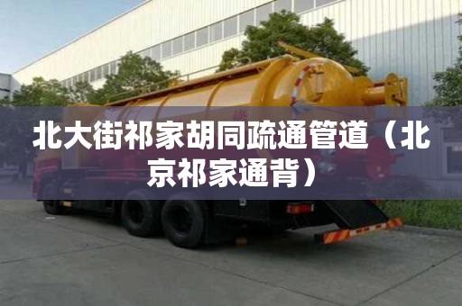 北大街祁家胡同疏通管道（北京祁家通背）