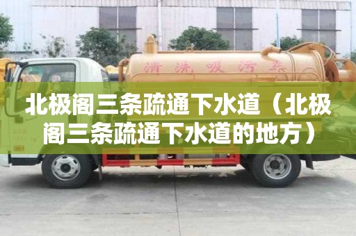 北極閣三條疏通下水道（北極閣三條疏通下水道的地方）
