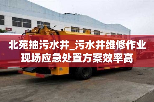 北苑抽污水井_污水井維修作業現場應急處置方案效率高