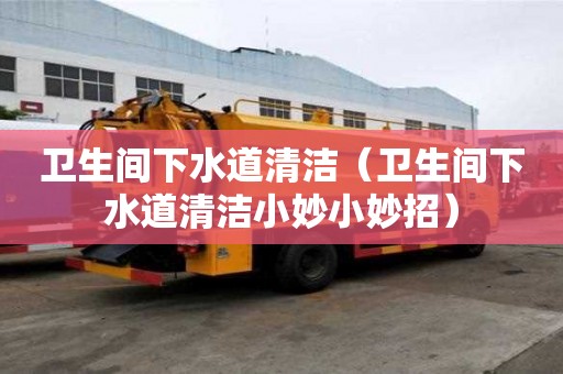 衛生間下水道清潔（衛生間下水道清潔小妙小妙招）