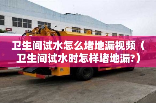 衛生間試水怎么堵地漏視頻（衛生間試水時怎樣堵地漏?）